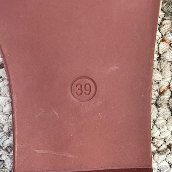 Cfxxy Square Toe Mule Sandal Braided Tan Size 39 (8) - Picture 6 of 7